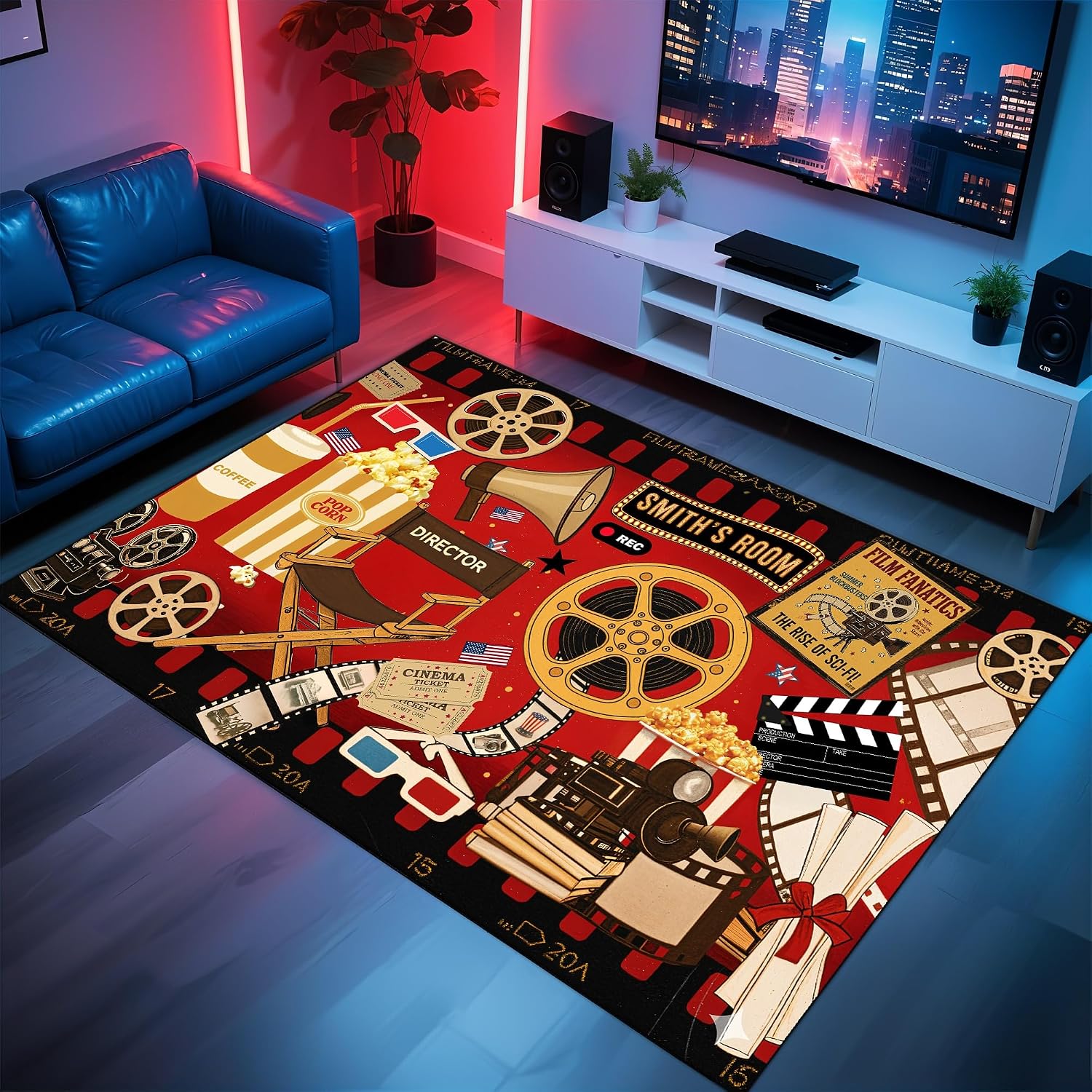 Home Cinema Flooring - Op maat gemaakt bioscoopthema tapijt, zacht