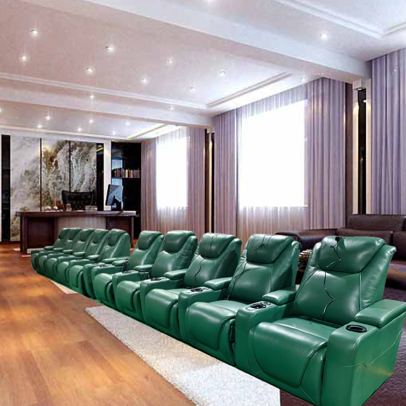 Home Cinema Couch - -Groene kleur meubelen 4-zits bank woonkamer