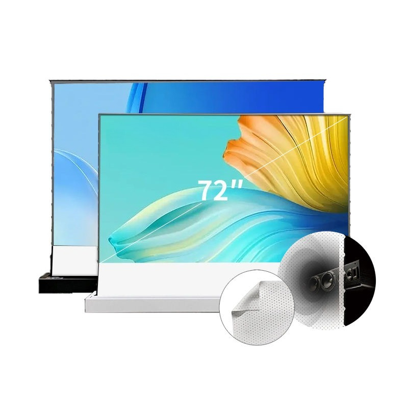 Home Cinema Flooring - Elektrisch opklapbaar projectiescherm 2026 met wit