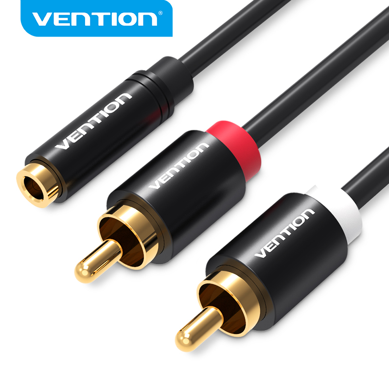 Home Cinema Solution - Vention Jack 3.5mm Female naar 2RCA