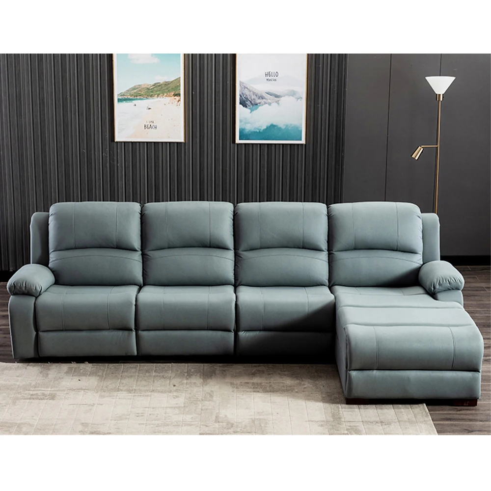Home Cinema Couch - Echte lederen elektrische relaxfauteuil, bioscoopbank, woonkamerbank,