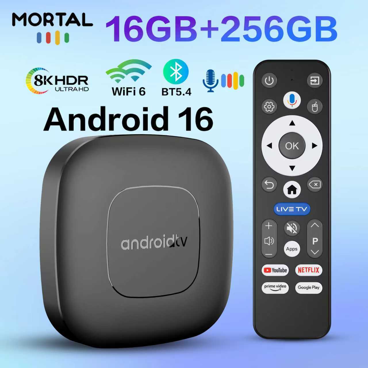 Home Cinema Youtube - TV-box Android 16 Google Assistant spraakbediening