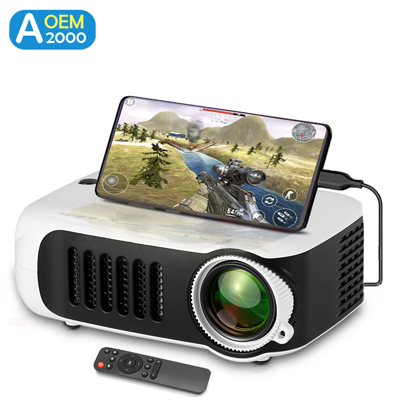 Home Cinema Night - A2000 Mini-projector Draagbare thuisbioscoop 3D LED-videoprojector