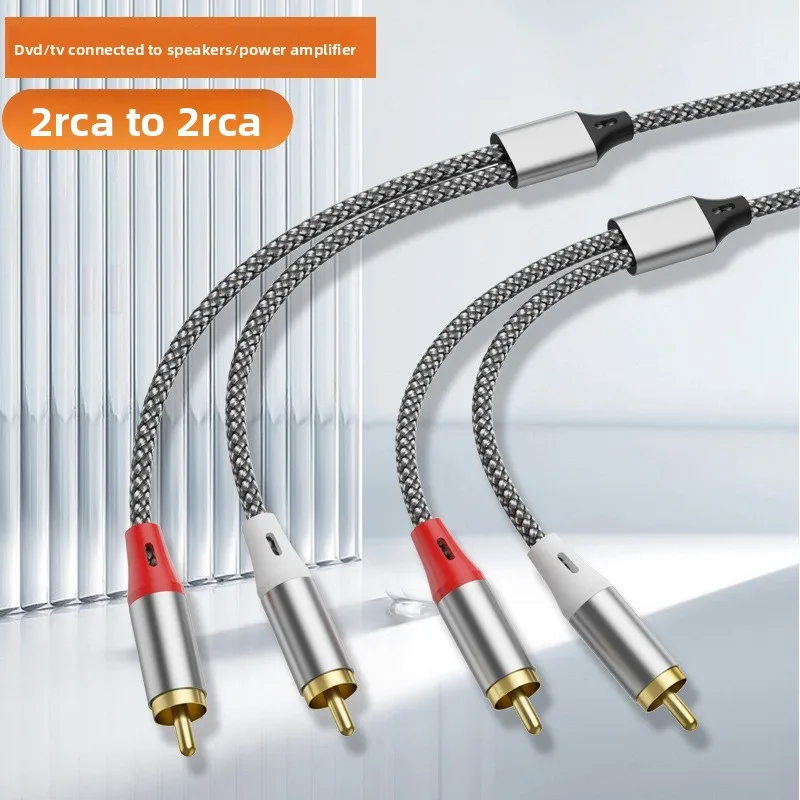 Home Cinema Subwoofer - Dubbele RCA-audiokabel, 2 paar RCA-kabels voor