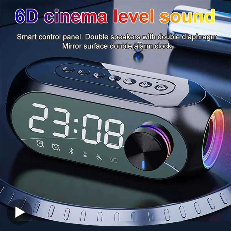 Home Cinema Chairs - Wekker Radio FM Bluetooth-luidspreker Draagbare subwoofer