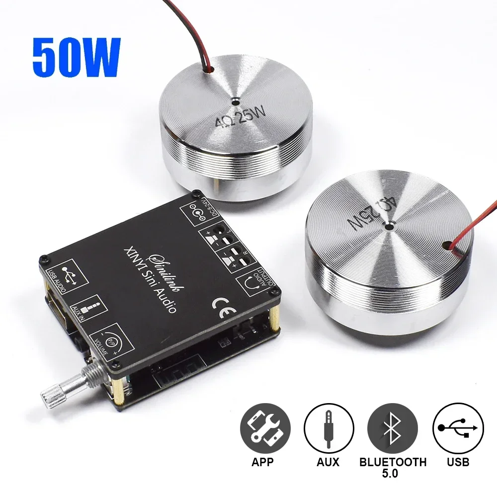 Home Cinema Solution - 2*25W Draagbare Stereo Trillingen Luidspreker Audio