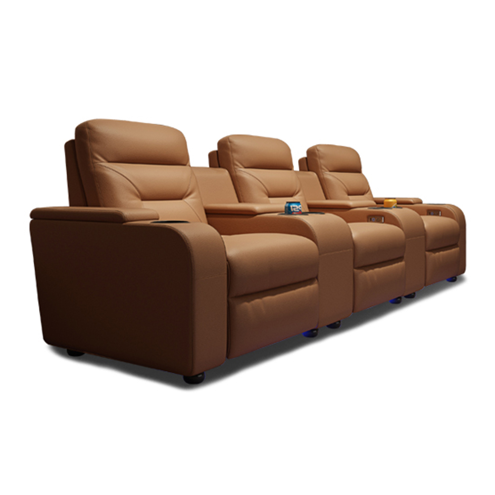 Home Cinema Couch - Linlamlim Echt Lederen Bankstel Met Elektrisch
