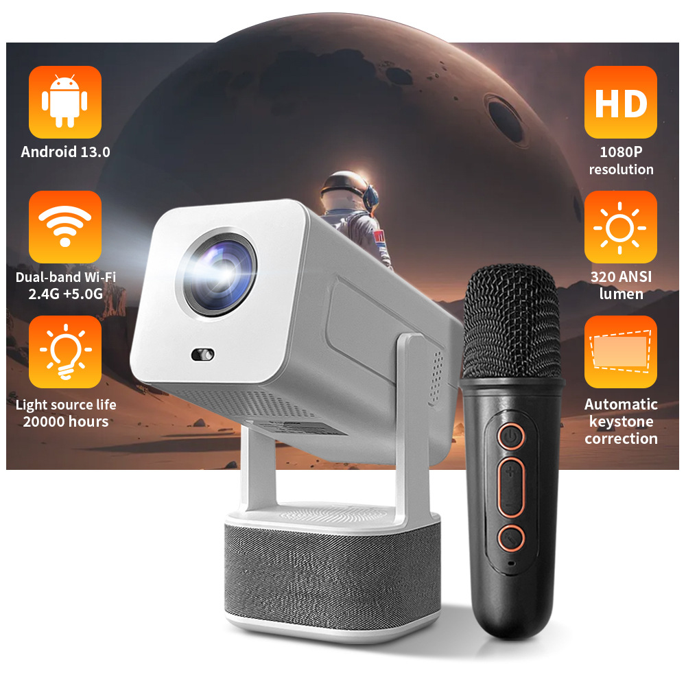 Home Cinema Karaoke Projector - Outdoor Karaoke-projector, dubbele tarwe bioscoop alles-in-één