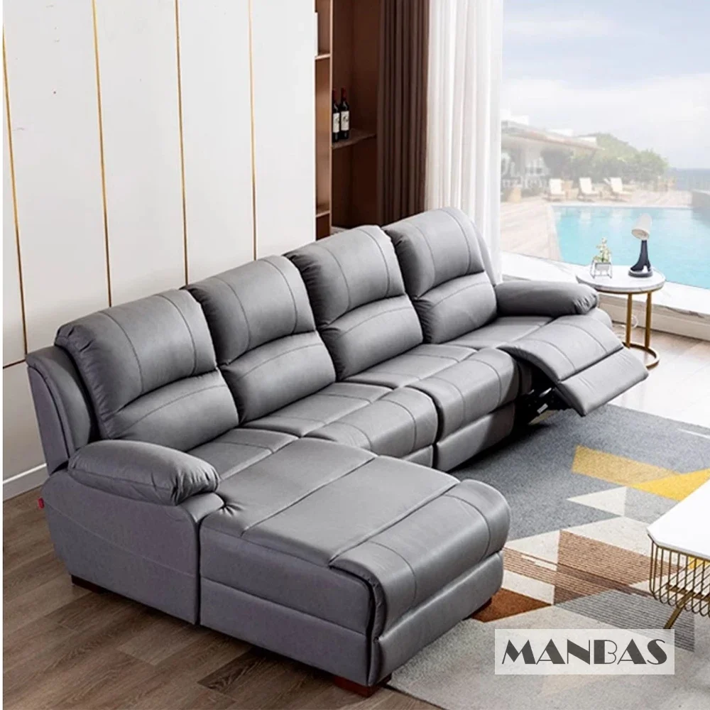 Echte lederen elektrische rela - Home Cinema Couch recensie en prijs