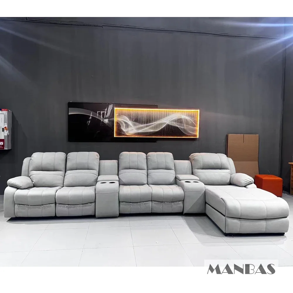 Echte lederen elektrische rela - Home Cinema Couch recensie en prijs