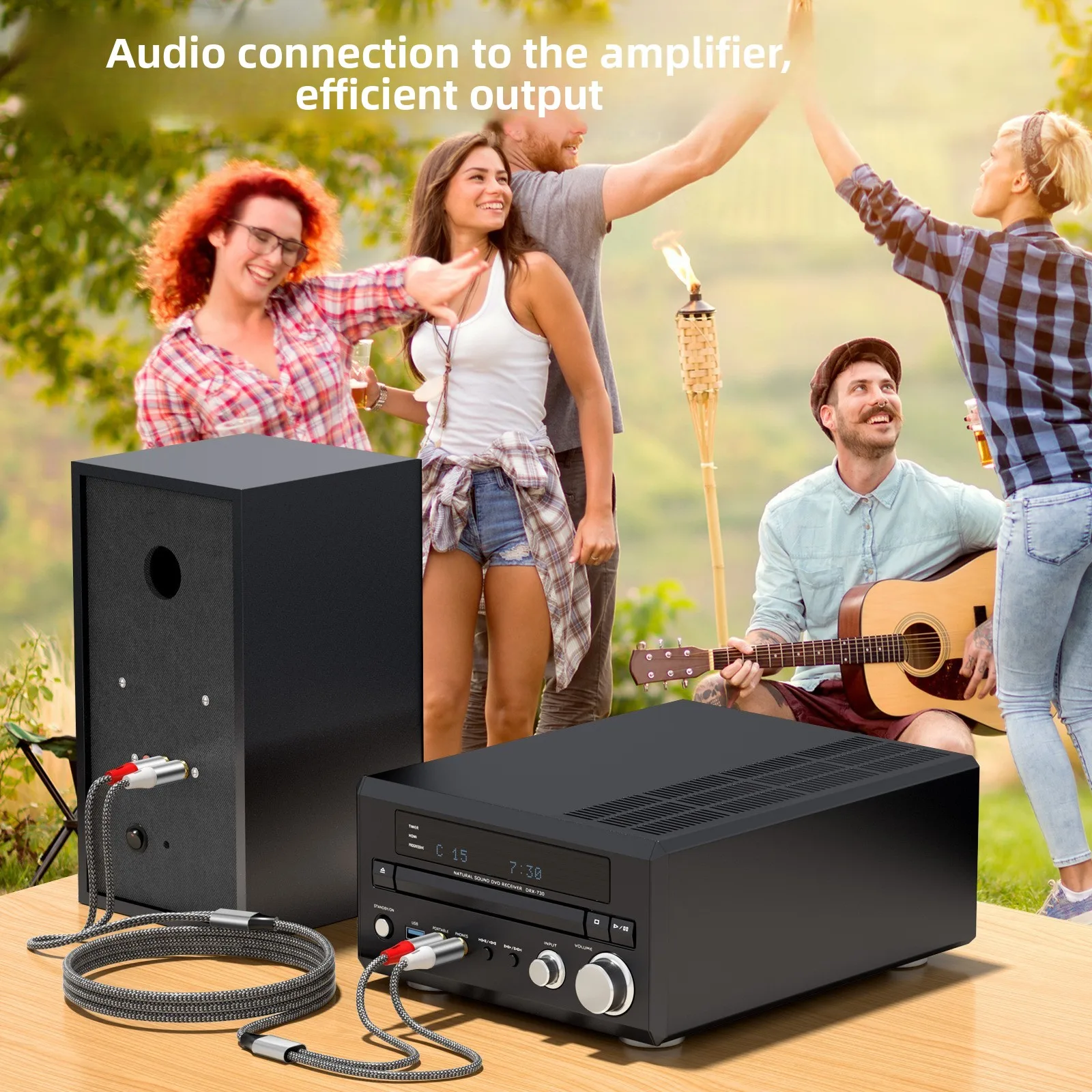 Dubbele RCA-audiokabel, 2 paar - Home Cinema Subwoofer recensie en prijs