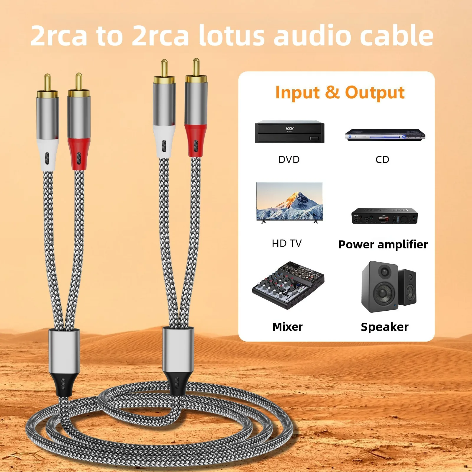 Dubbele RCA-audiokabel, 2 paar - Home Cinema Subwoofer recensie en prijs