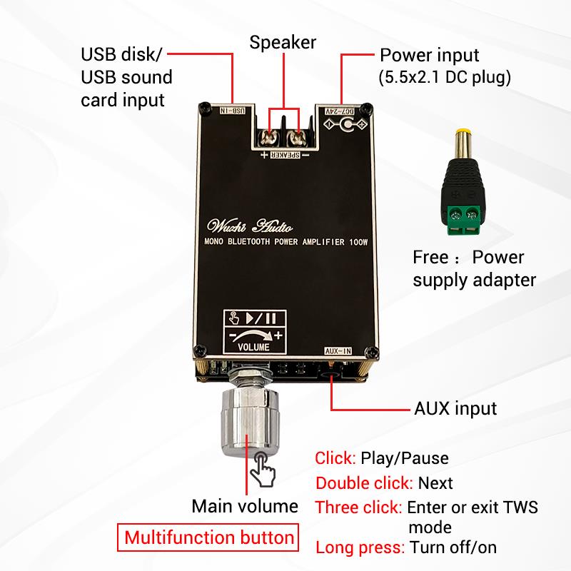 Bluetooth 5.1 TPA3116 D2 Mono  - Home Cinema Solution recensie en prijs