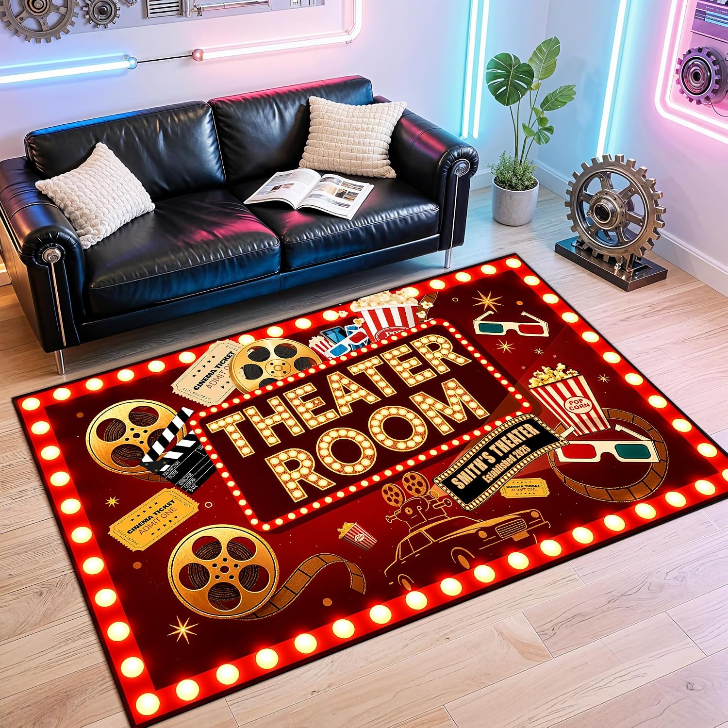 Movie Night Area Rug Home Thea - Home Cinema Flooring recensie en prijs