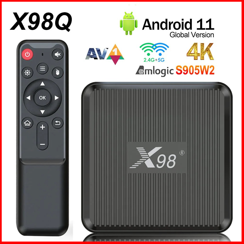 X98Q Smart TV Box AV1 Amlogic  - Home Cinema Youtube recensie en prijs