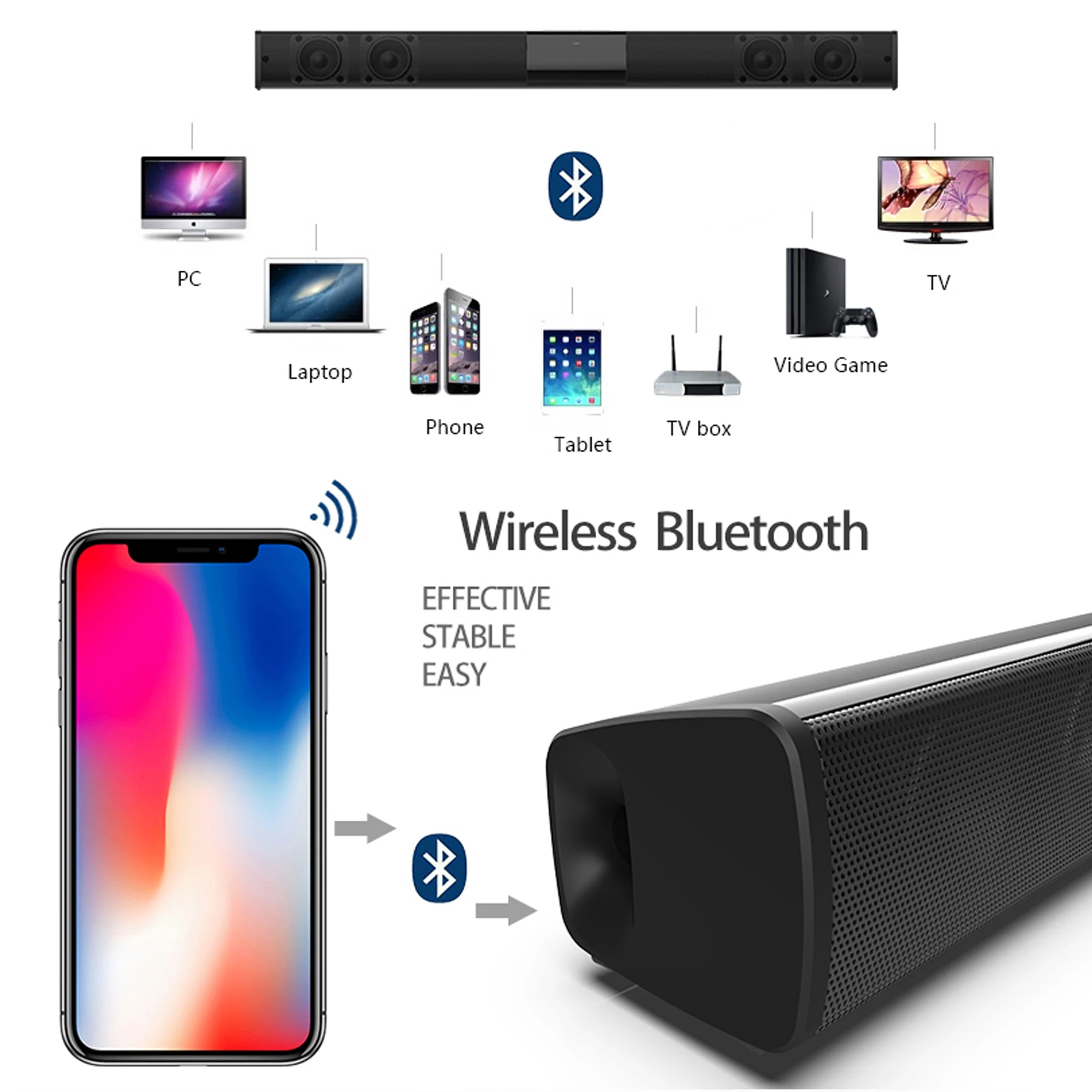 40W High Power Soundbar voor T - Home Cinema Subwoofer recensie en prijs