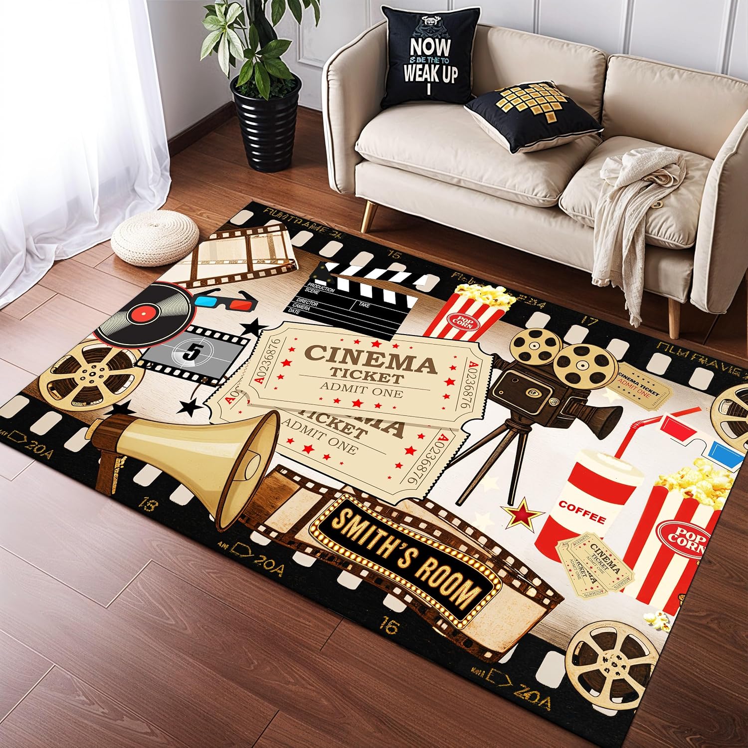 Gepersonaliseerd naam-cinema-t - Home Cinema Flooring recensie en prijs
