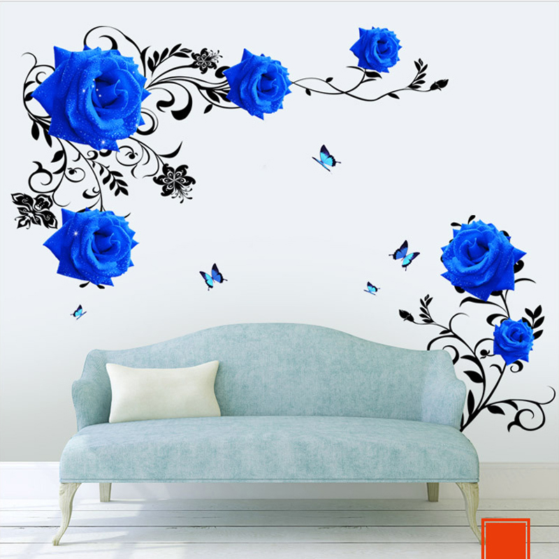 Groot formaat blauwe roos bloe - Home Cinema Wall recensie en prijs