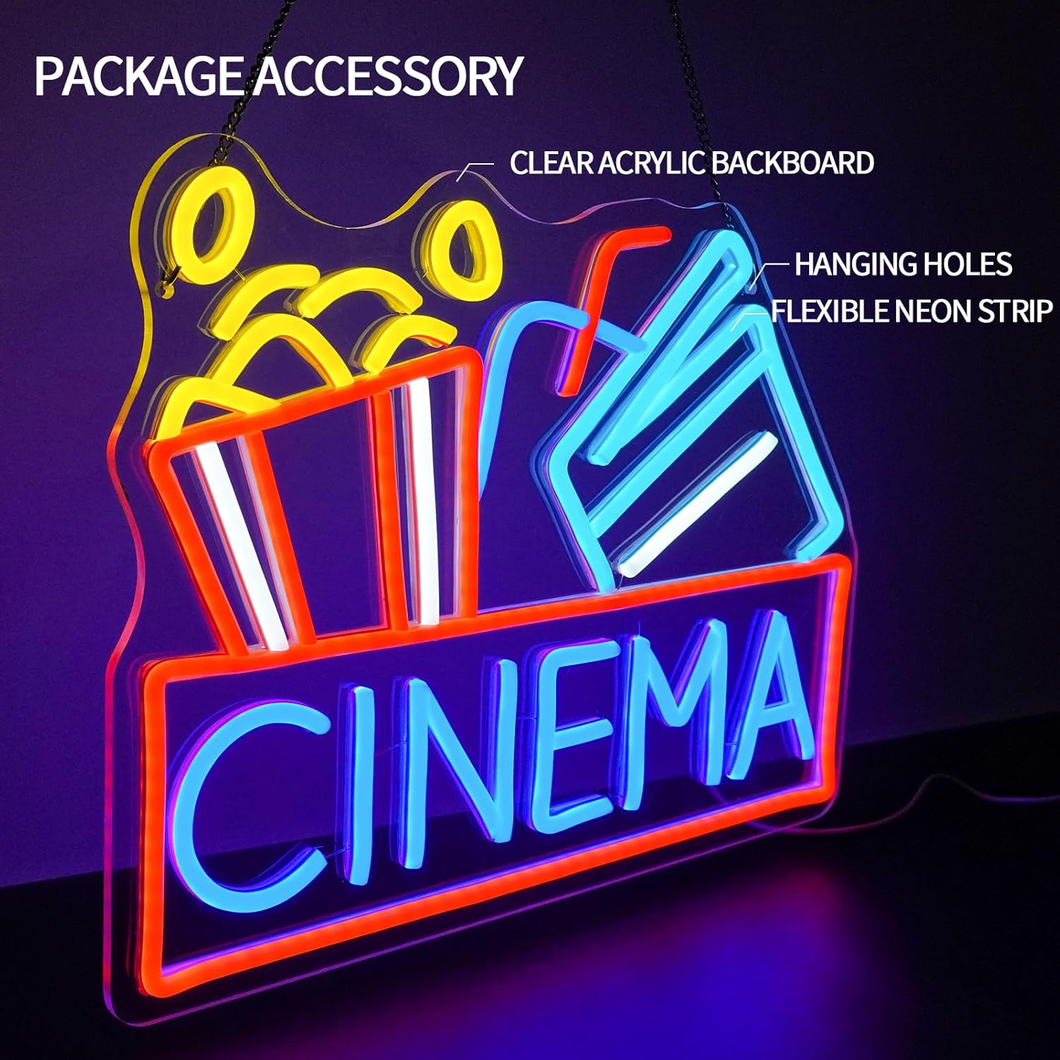 Cinema Neon Sign USB Powered L - Home Cinema Night recensie en prijs